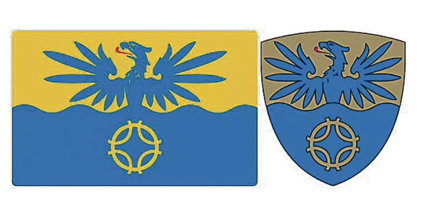 Kotkapeaga lipu- ja vapikavandi näidised.