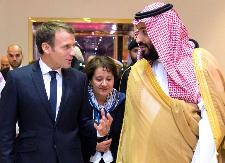 Macron ja Salman.
