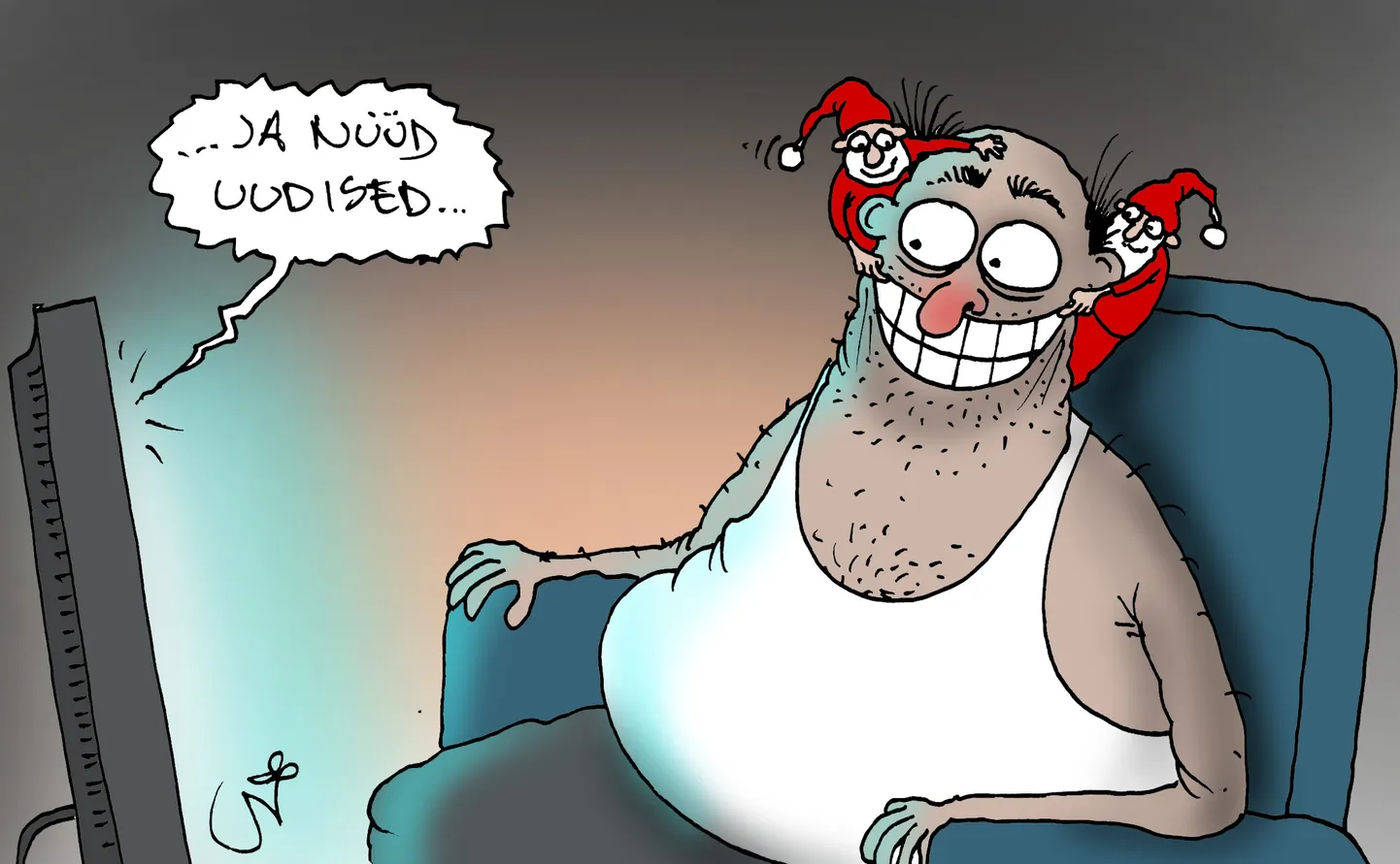 Urmas Nemvalts joonistab.
