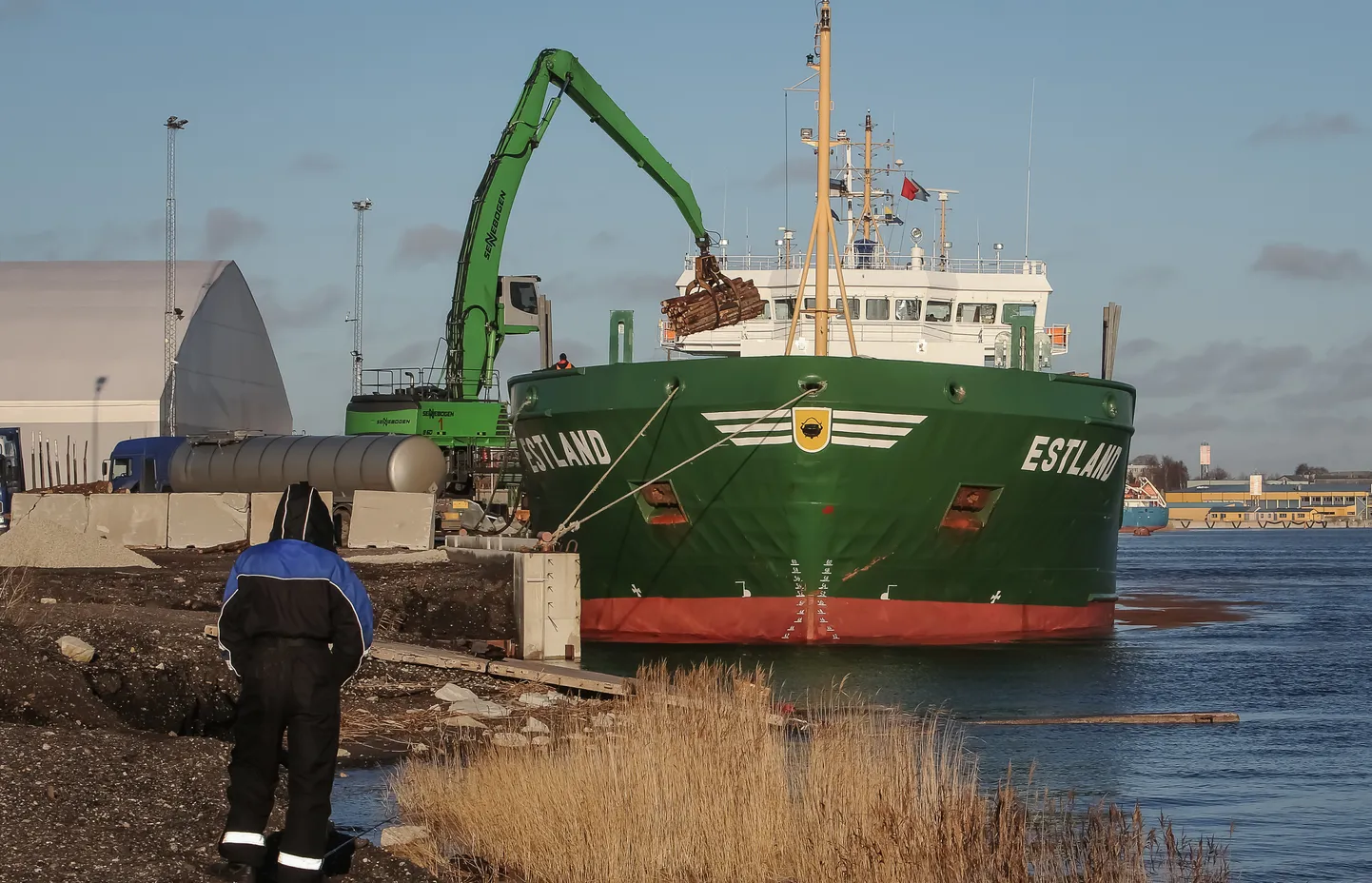 Kaubalaev Pärnu Kaubasadamas. Pilt on illustratiivne.