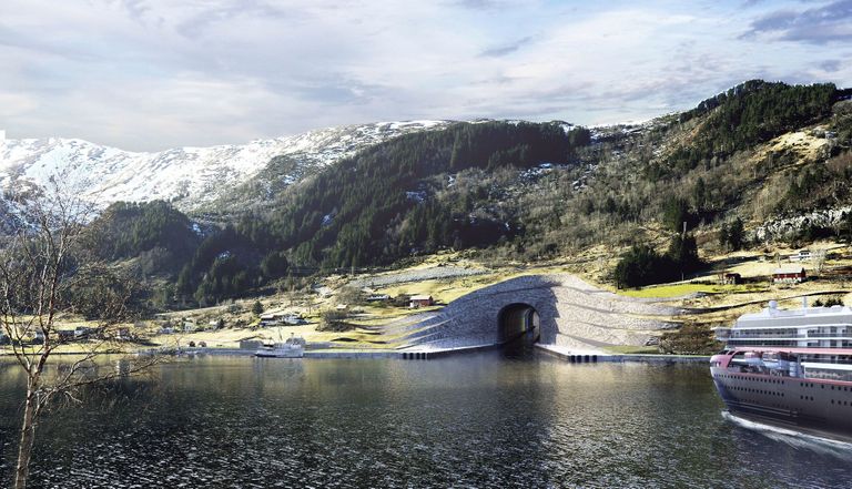 Arvutijoonistus Norra tulevasest laevatunnelist