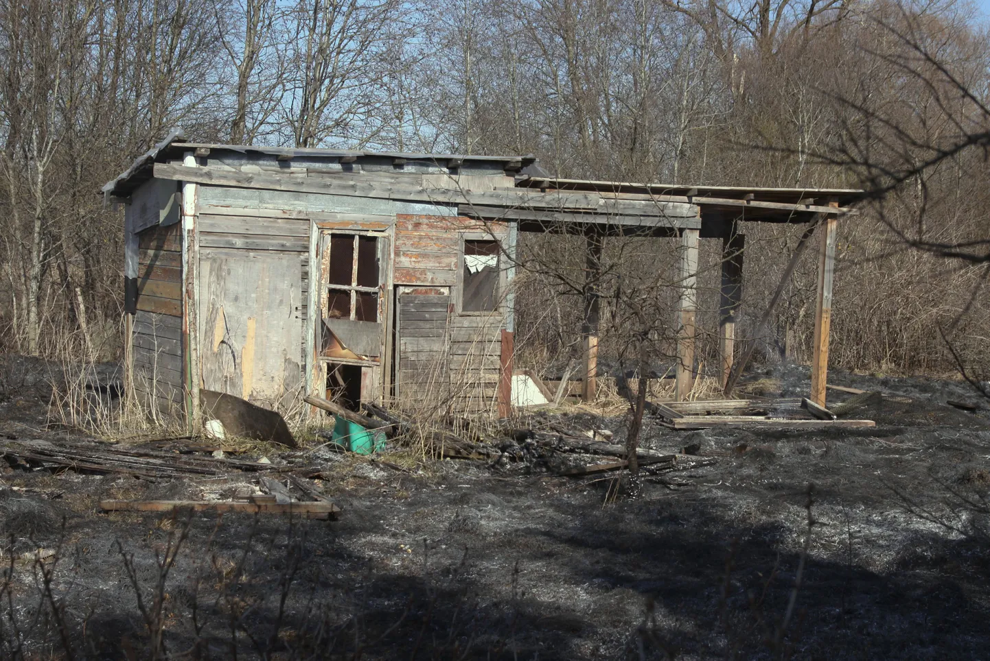 Pärnus Uus-Sauga tänava lõpus süütas kulupõleng aiamaja, mis tules hävis.