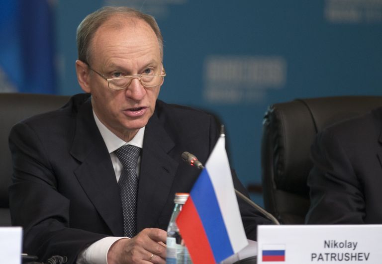 MOSCOW, RUSSIA. MAY 26, 2015. Russian Security Council Secretary Nikolai Patrushev speaks at the 5th annual meeting of BRICS High Representatives for Security Issues. Mikhail Japaridze/TASS