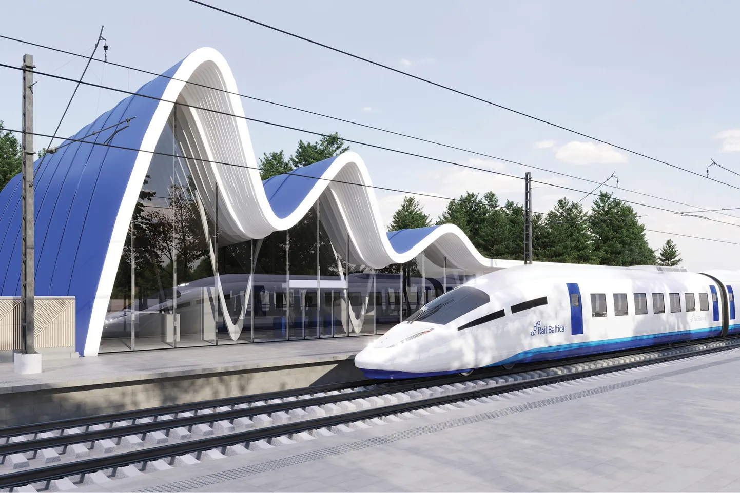 Визуализация железнодорожной станции Rail Baltica