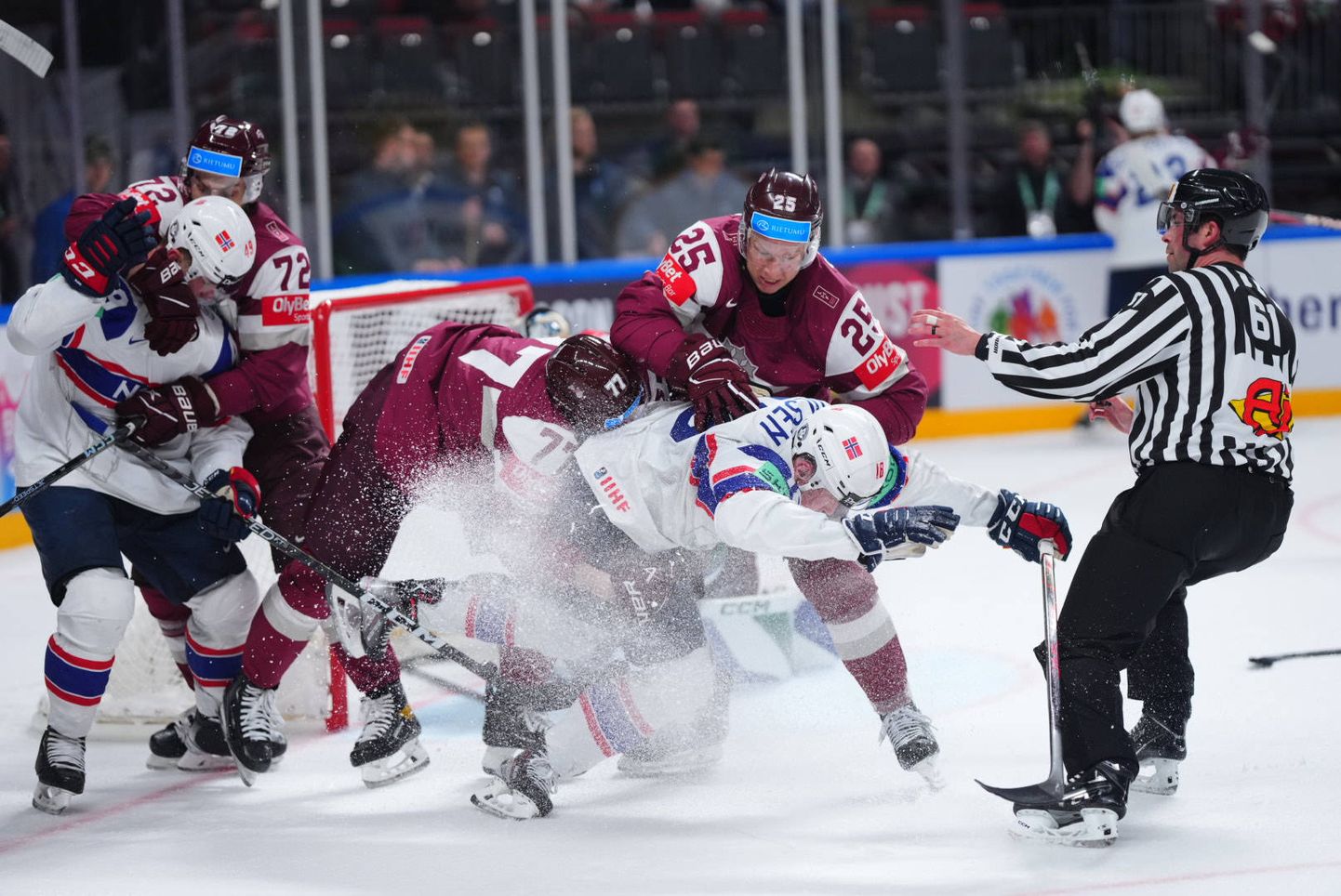 ЧМ по хоккею 2023. Матч Латвия - Норвегия.