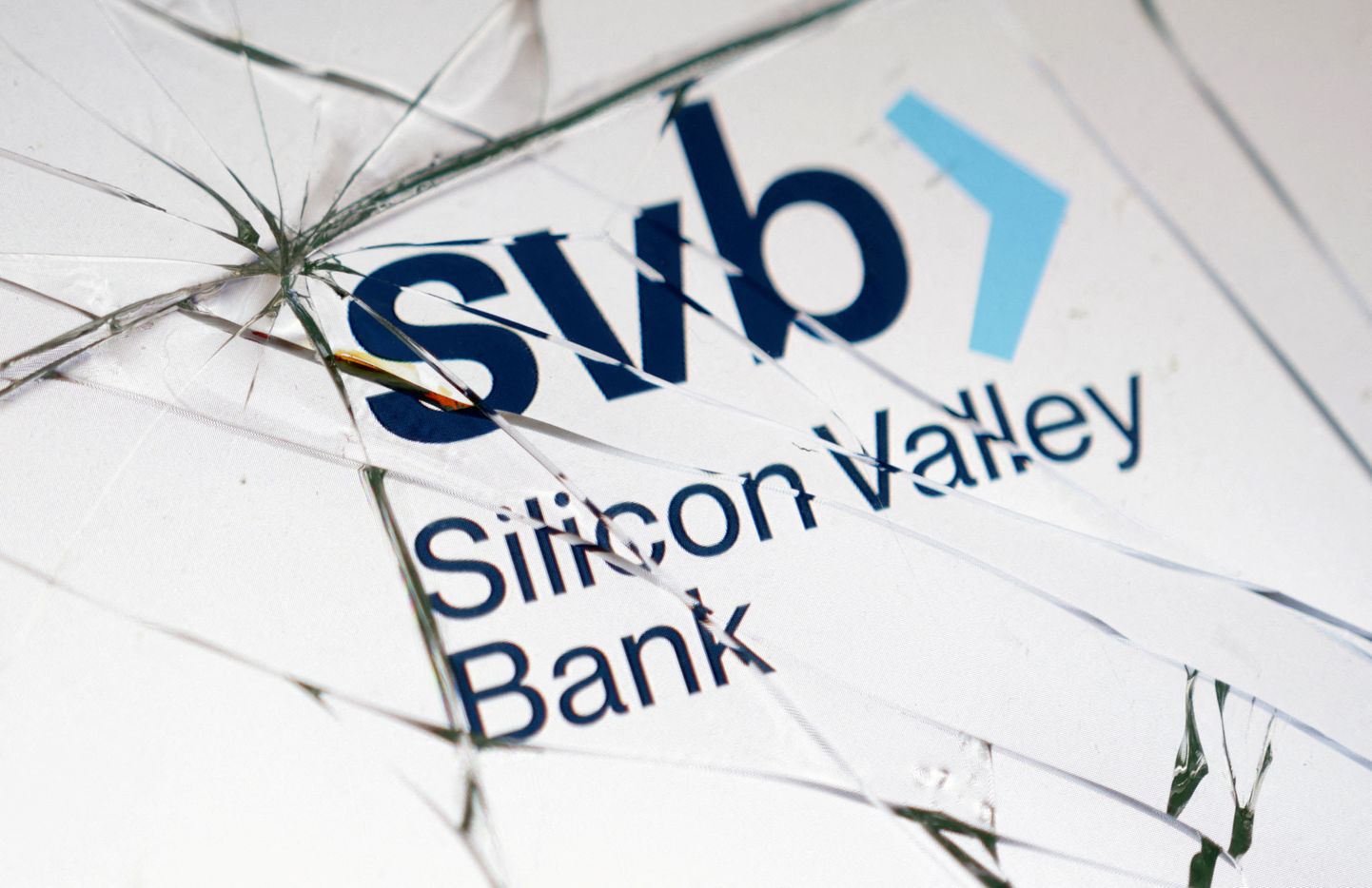 SVB panga filiaali rikutud logo Bosnias ja Hertsegoviinas 16. märtsil 2023.