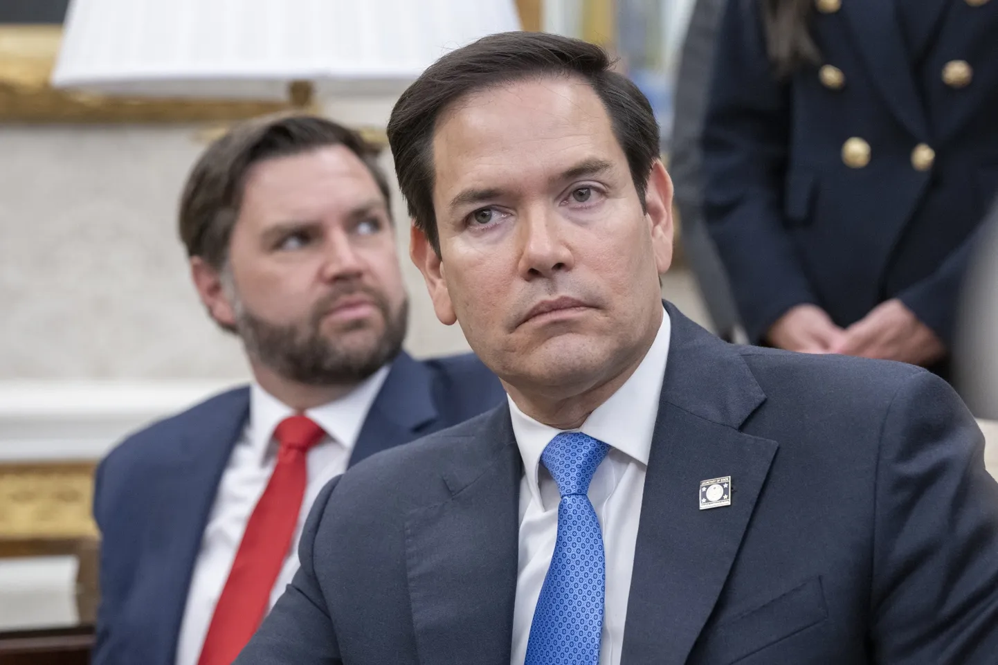 USA asepresident J.D. Vance ja välisminister Marco Rubio 14. aprillil 2025. aastal Valges Majas.
