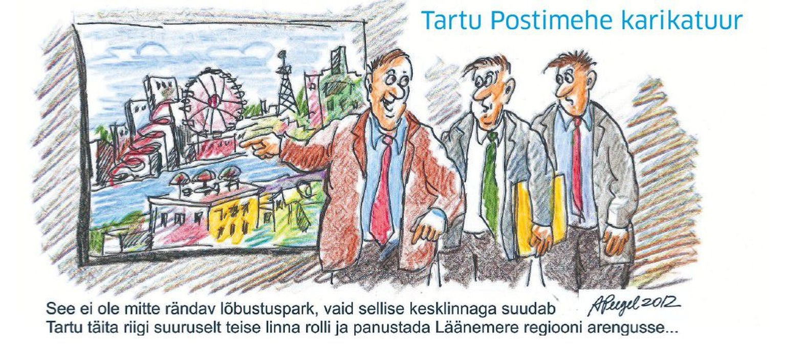 Tartu Postimehe karikatuur.
