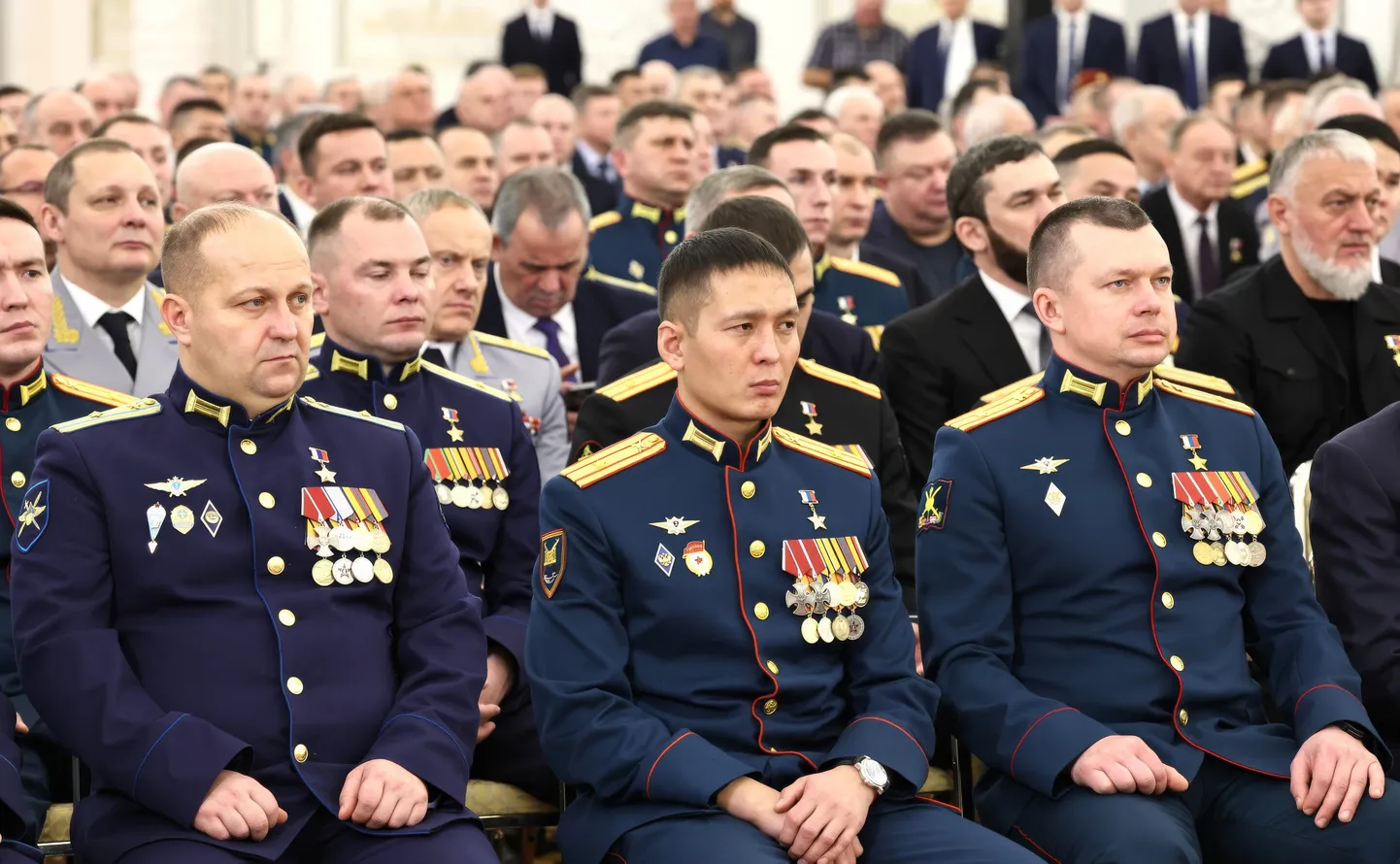 Putini sõjaveteranide autasustamise tseremoonia publik Moskvas 9. detsembril 2024. a.