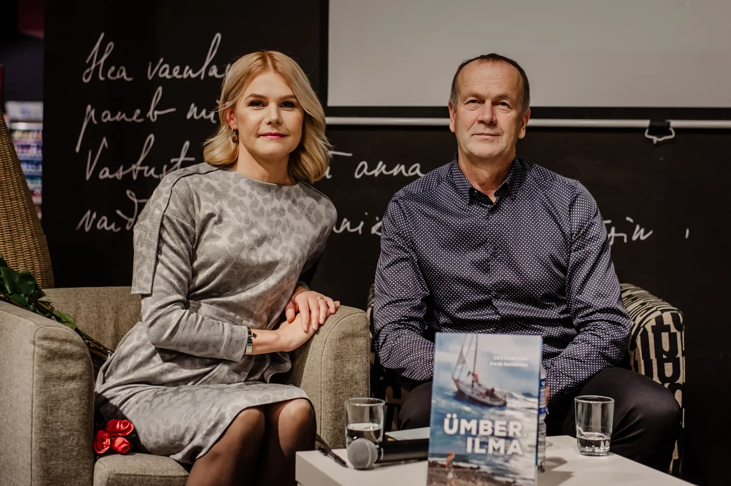 Uku ja Maibi Randmaa esitlemas raamatut «Ümber. Ilma».