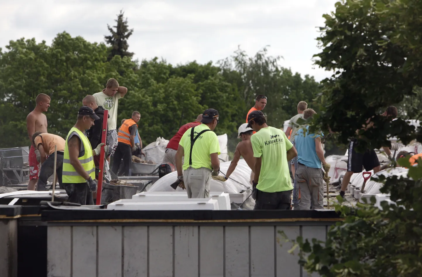Tartu Ülikooli raamatukogu remont 2012. aasta suvel.