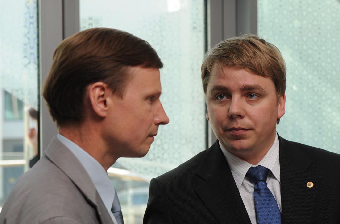 Aivar Sõerd (vasakul) ja rahvaliidu Rahvaliidu esimees Karel Rüütli.