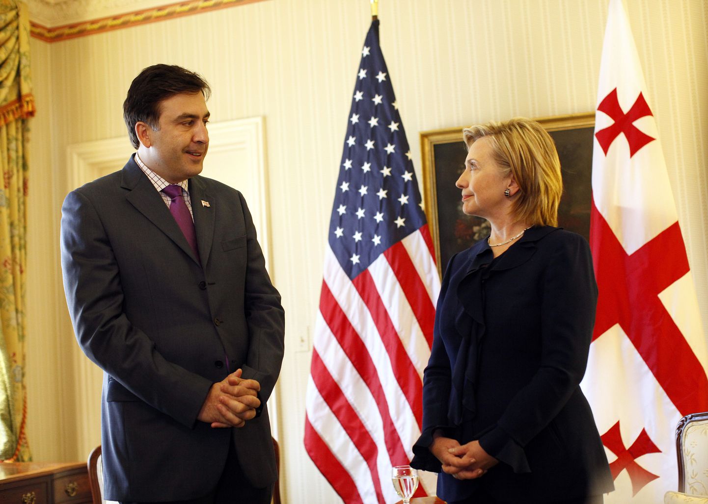 Mihheil Saakašvili ja Hillary Clintoni kohtumine New Yorgis 2009. aastal