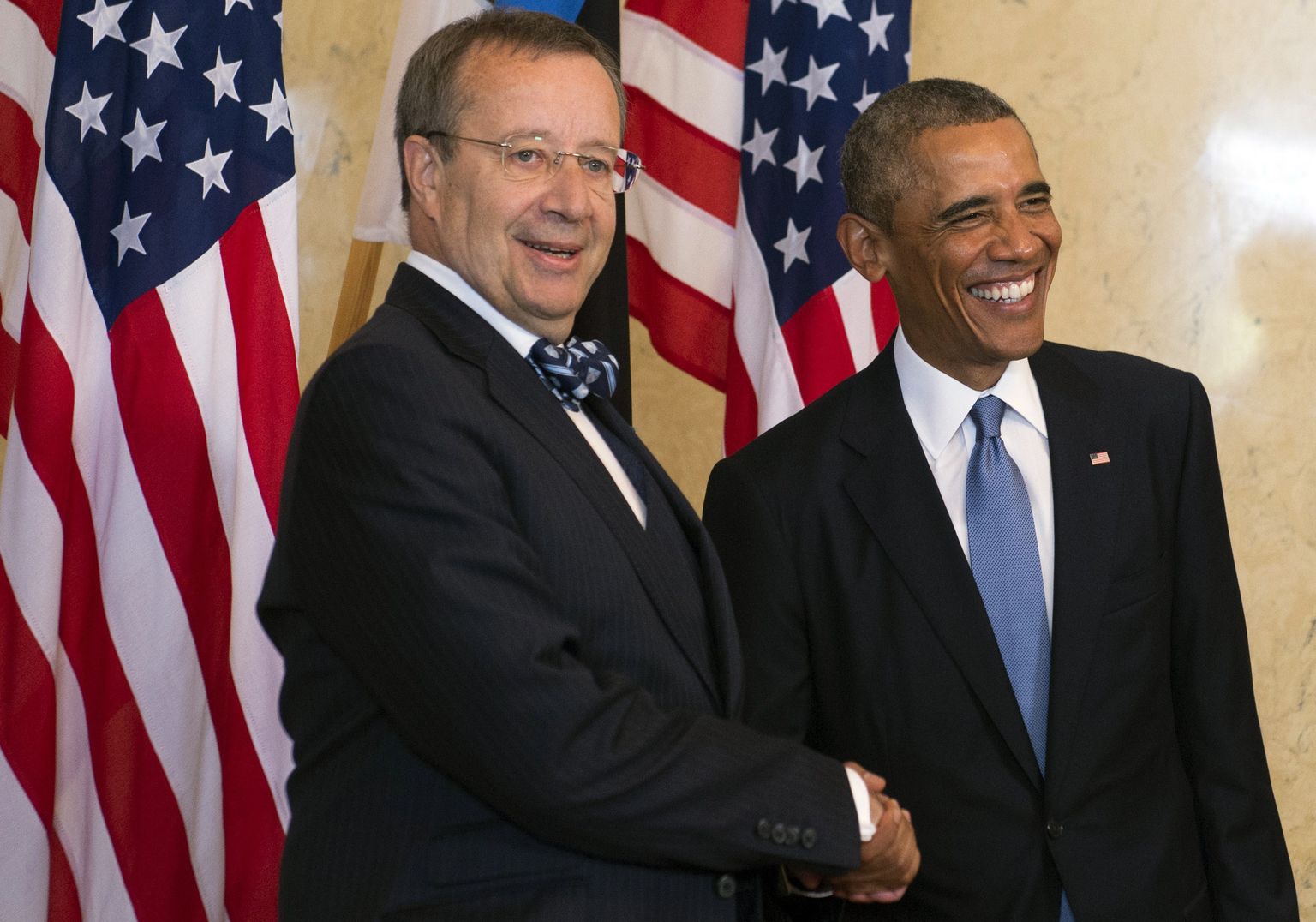Toomas Hendrik Ilves ja Barack Obama Tallinnas Kadrioru lossis 2014. aasta septembris.