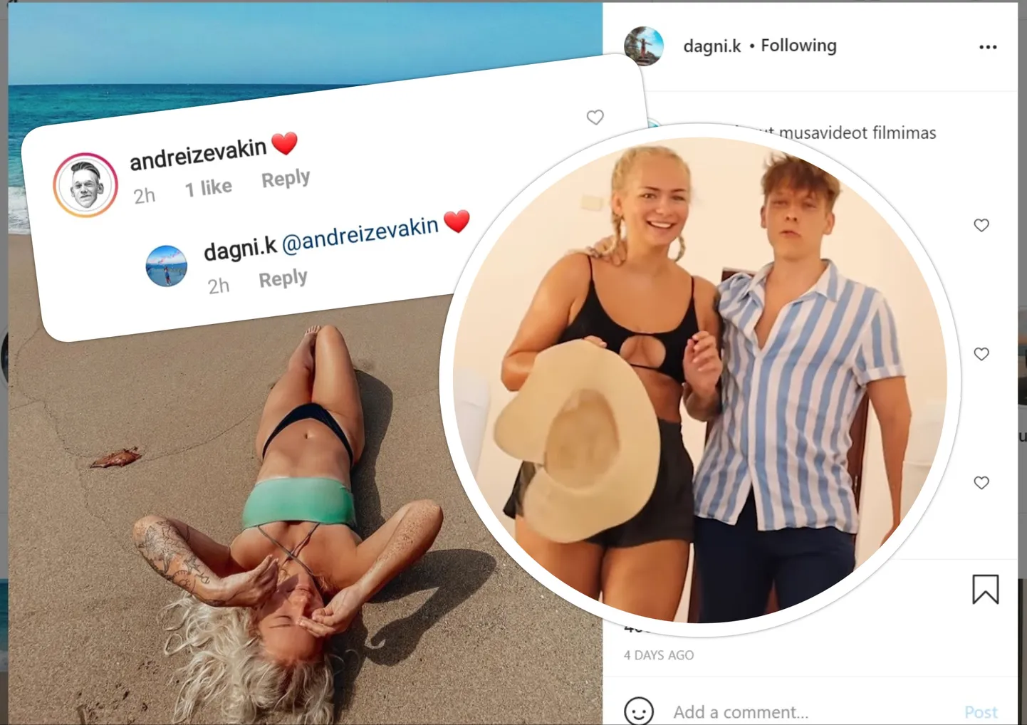 Juutuuber Zevakin pole reisil tantsupartneri, vaid hoopis teise blondi kaunitariga.