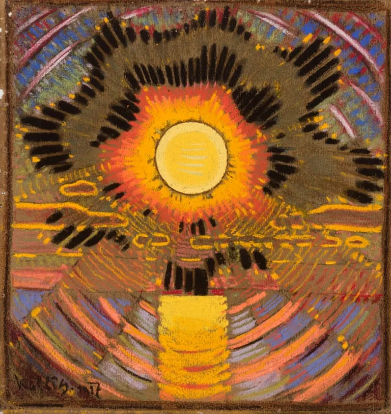 Oskar Kallis "Päike. Maestoso." 1917. Pastell. Tartu Kunstimuuseum.