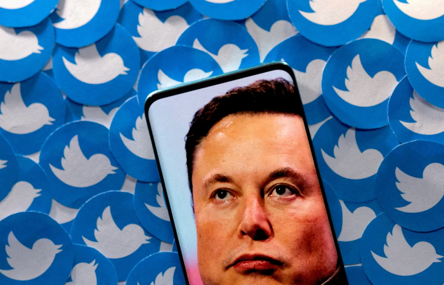Elon Musk Twitteri logodega.