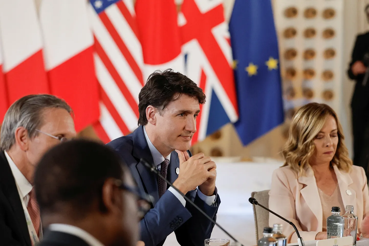 Justin Trudeau ja Giorgia Meloni G7 kohtumise ajal Itaalias.