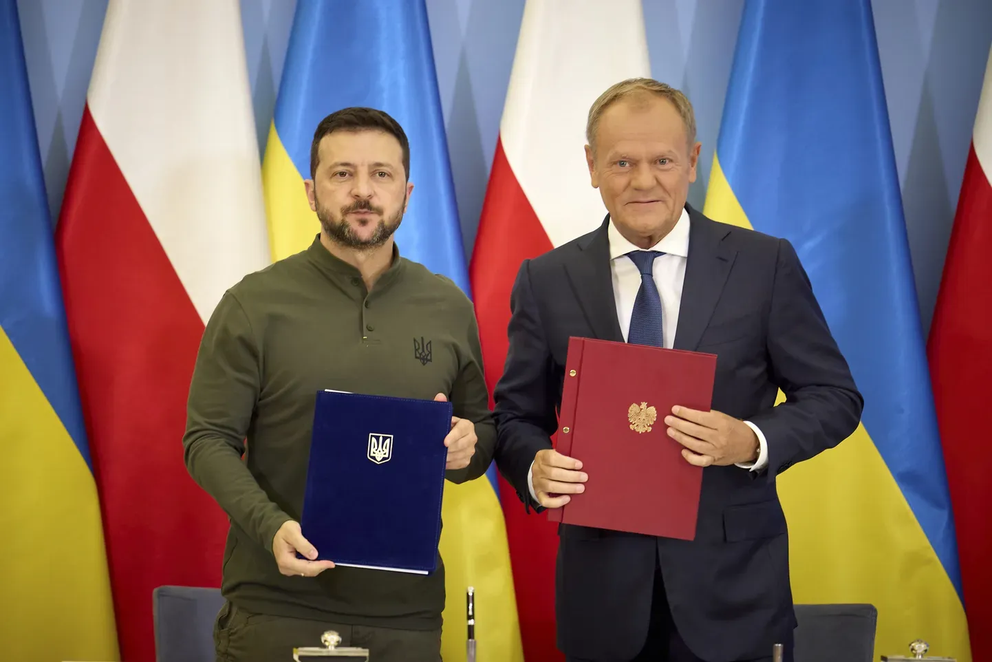 Президент Украины Владимир Зеленский и премьер-министр Польши Дональд Туск.