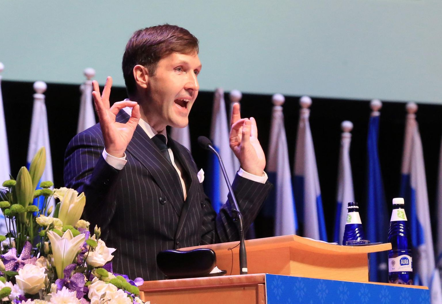 Tartu EKRE kongress Vanemuise kontserdimajas, kõneleb EKRE esimees Martin Helme.