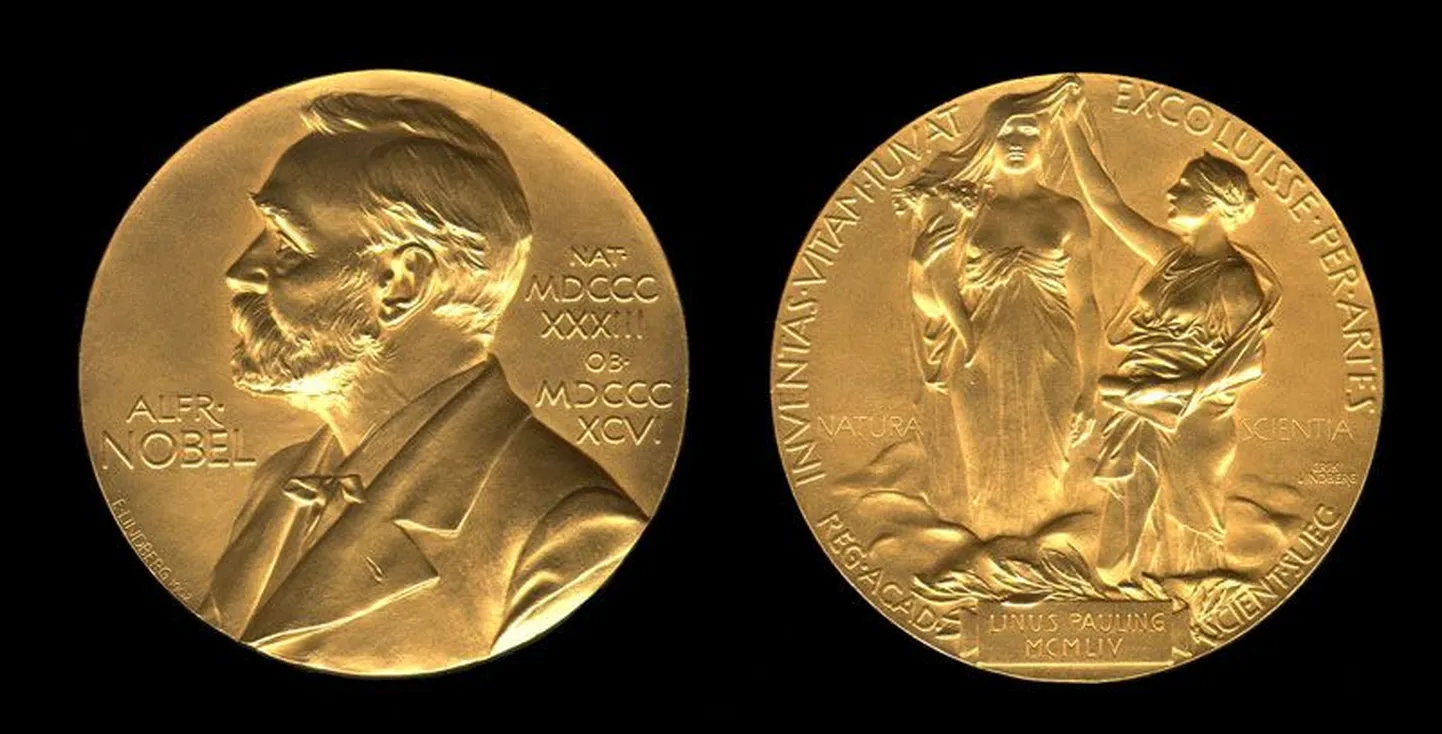 Медаль, вручаемая лауреату Нобелевской премии.
