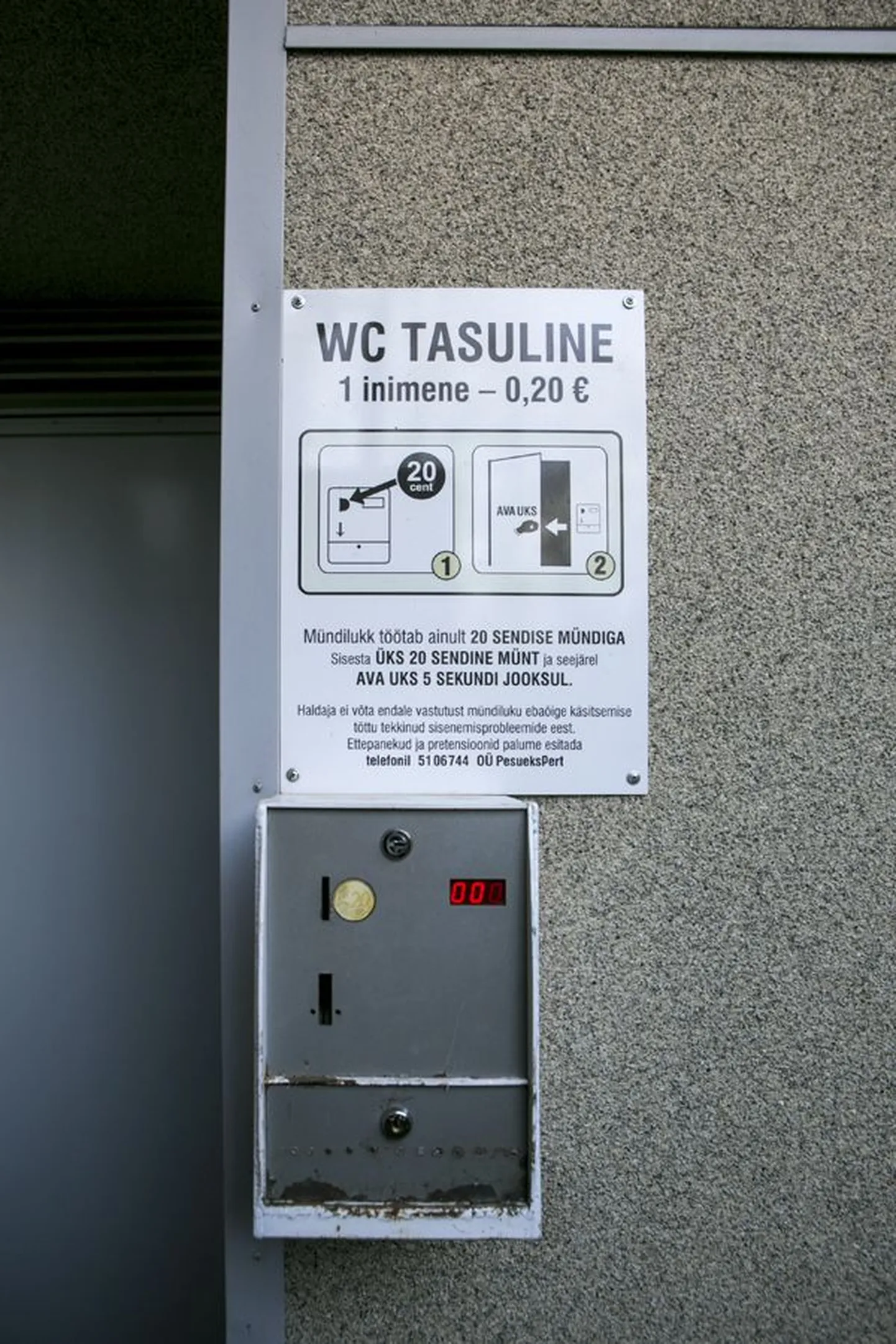 Tasuliste WC-de automaatkassad on paari aasta jooksul varaste saagiks langenud kümneid kordi.