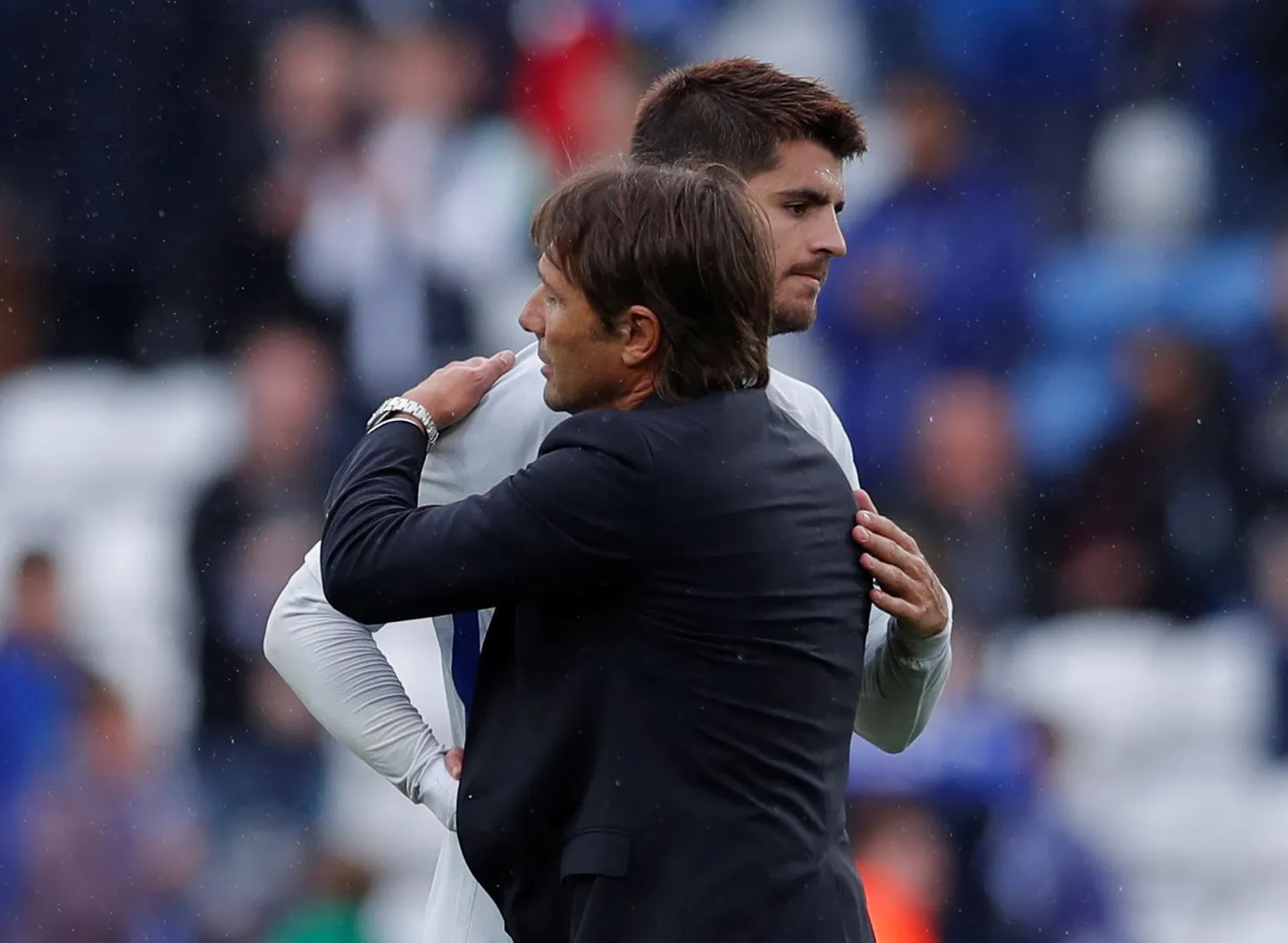 Antonio Conte ja Alvaro Morata.