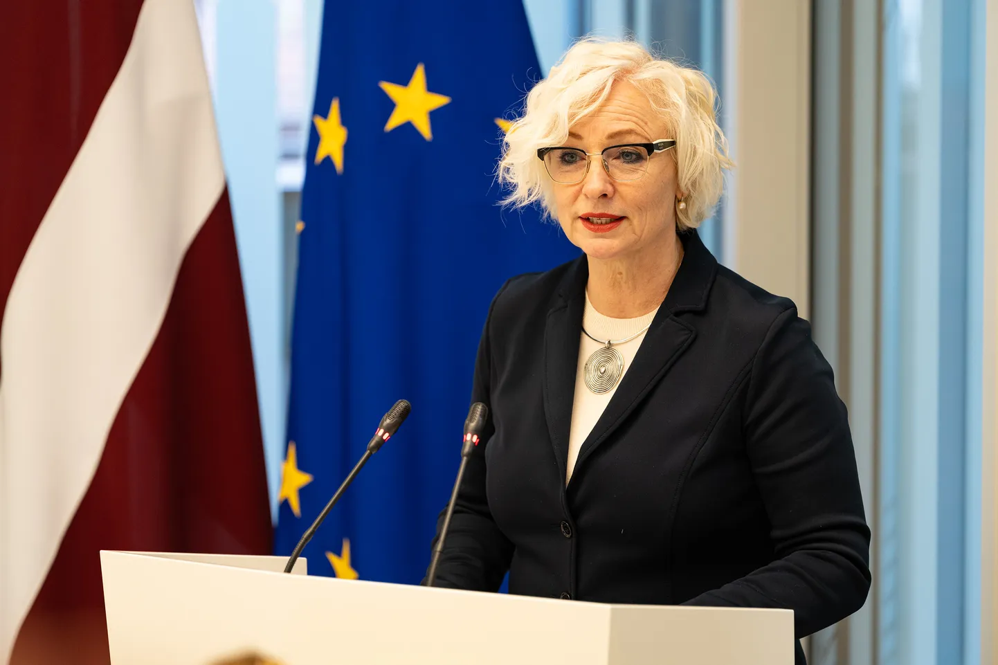 Parlamenta priekšsēdētāja Daiga Mieriņa