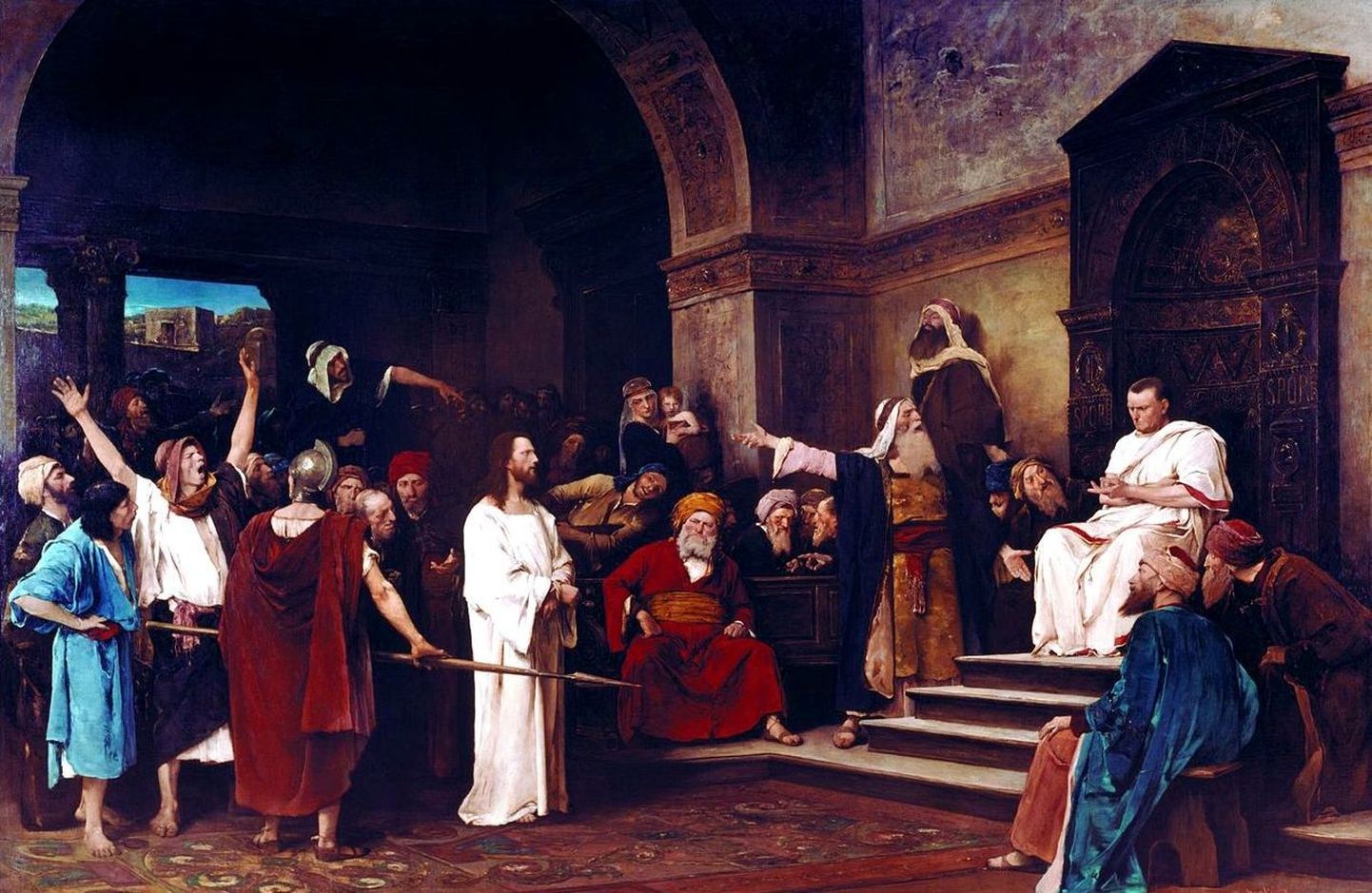 Ungari kunstniku Mihály Munkácsy maal aastast 1881, millel kujutatakse Jeesuse ja Pontius Pilatuse kohtumist