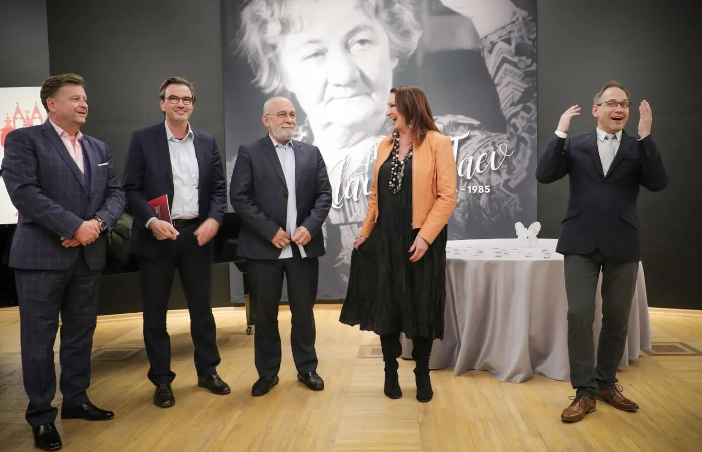 Osa žüriist: vasakult Tamás Bátor (Müpa Budapest), Stefan Vogel (Luzerni teater), Alain Surrans (Angers Nantes Opera), Cynthia Makris (žürii esinaine, sopran, häälekoolitaja), Erki Pehk (PromFest kunstiline juht ja dirigent).