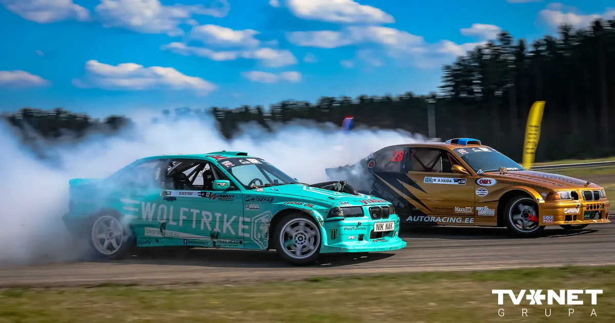 Ar fantastisku driftu lielā tveicē atklāta jaunā Latvijas drifta sezona
