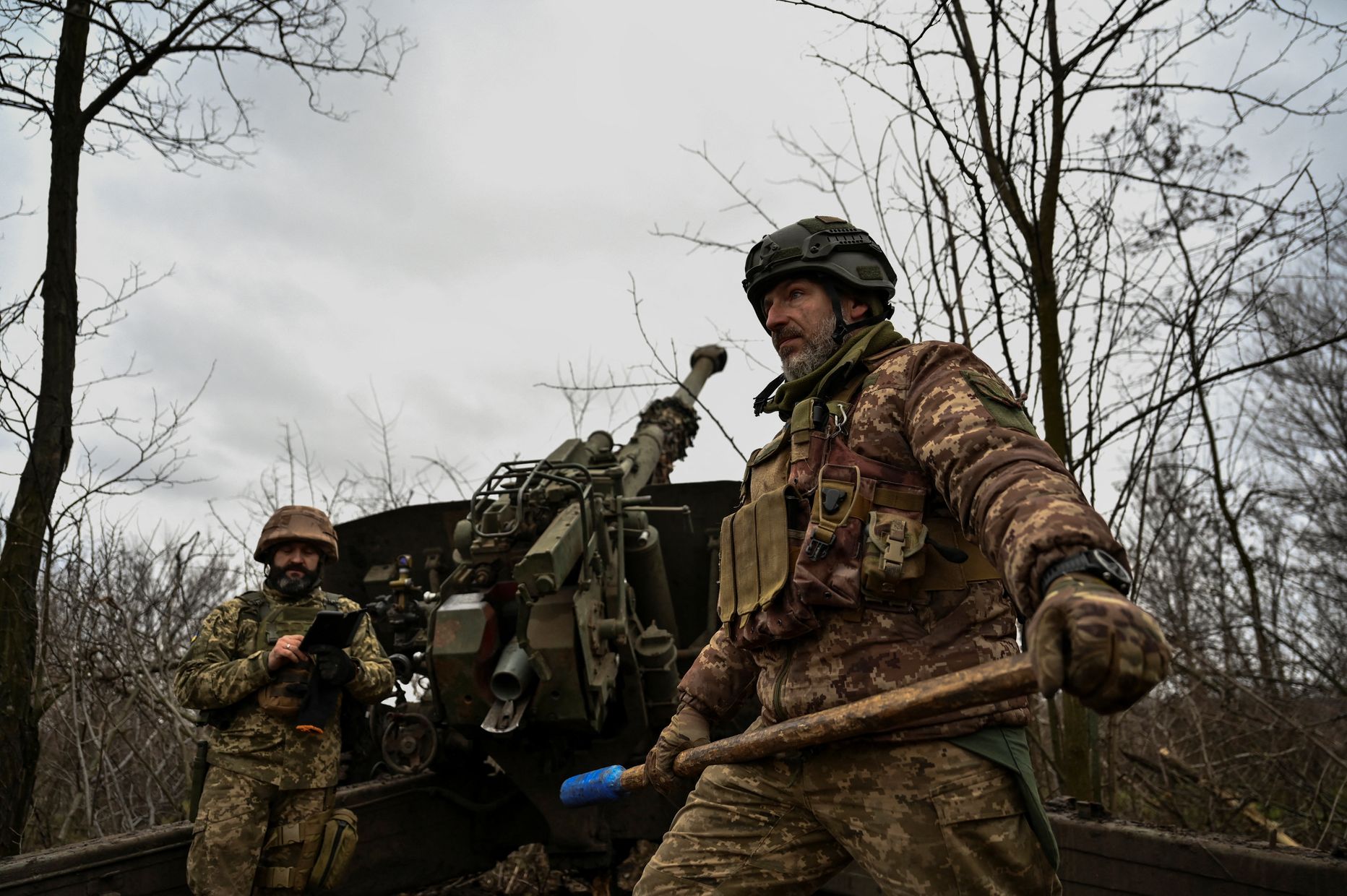 Ukraiņu karavīri Zaporižjas apgabalā.