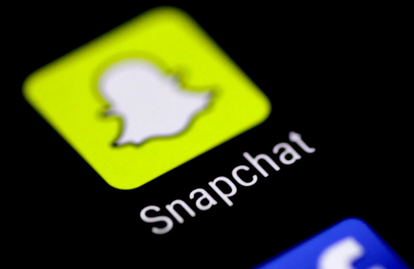 Snapchati ikoon nutitelefoni ekraanil.
