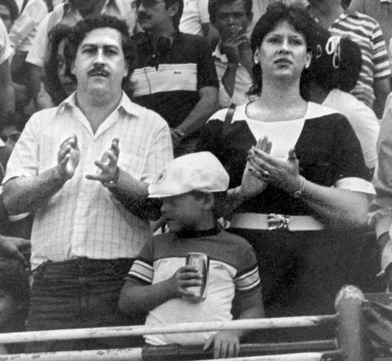 Pablo Escobar, Victoria Henao ja Juan Pablo Escobar 1991. aastal.