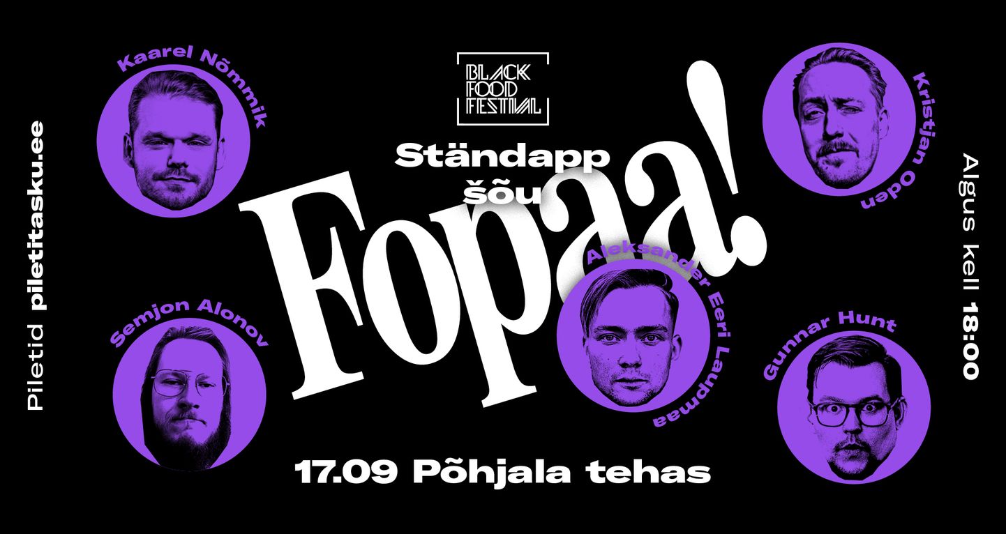 Fopaa läheb Black Food Festivalile
