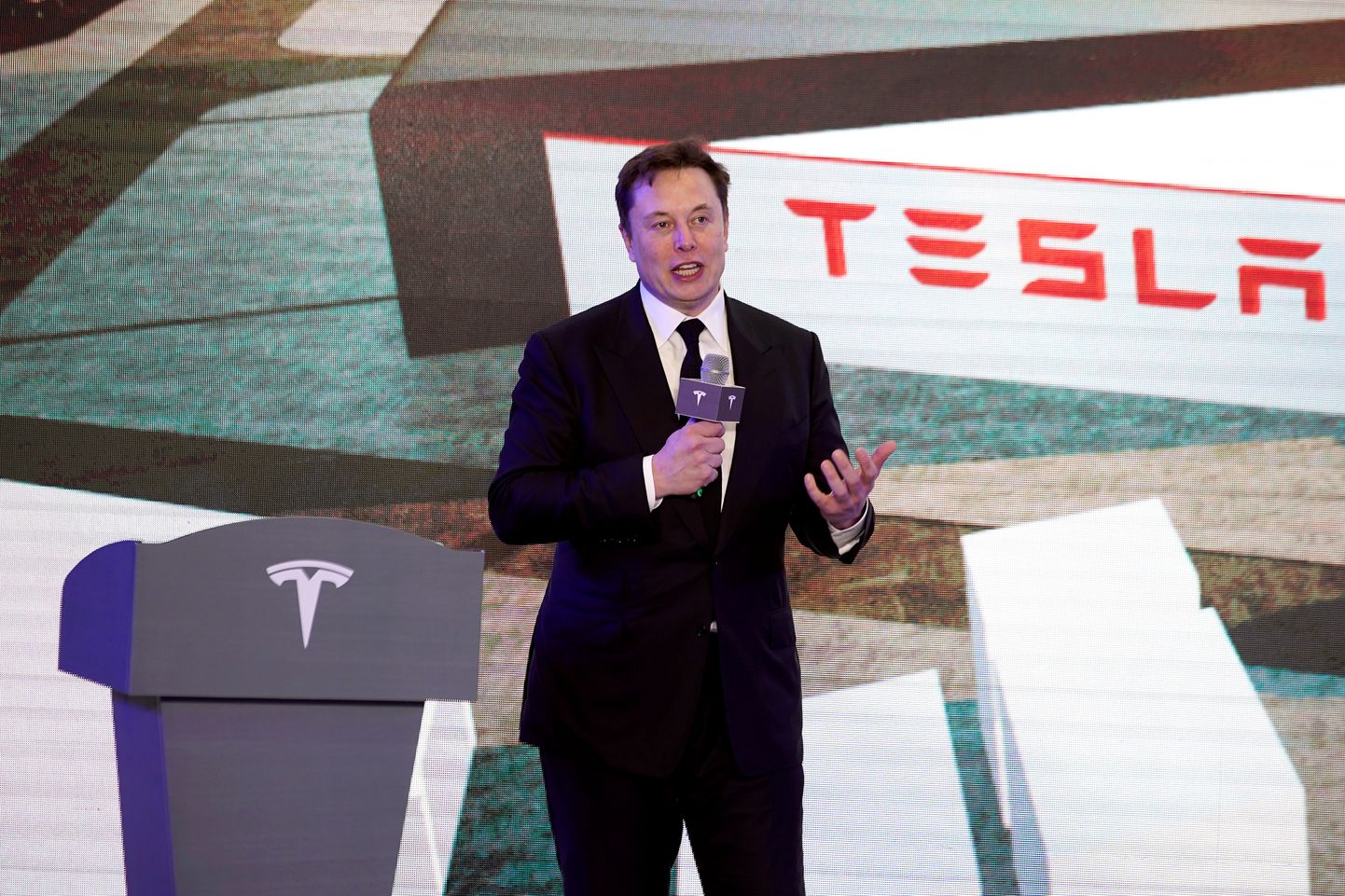 Elon Musk peab kõnet Shanghais 7. jaanuar 2020.