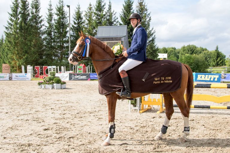 2016. a parim 4-aastane hobune Harpocrates K, kellega ratsutas Hanno Ellermann.