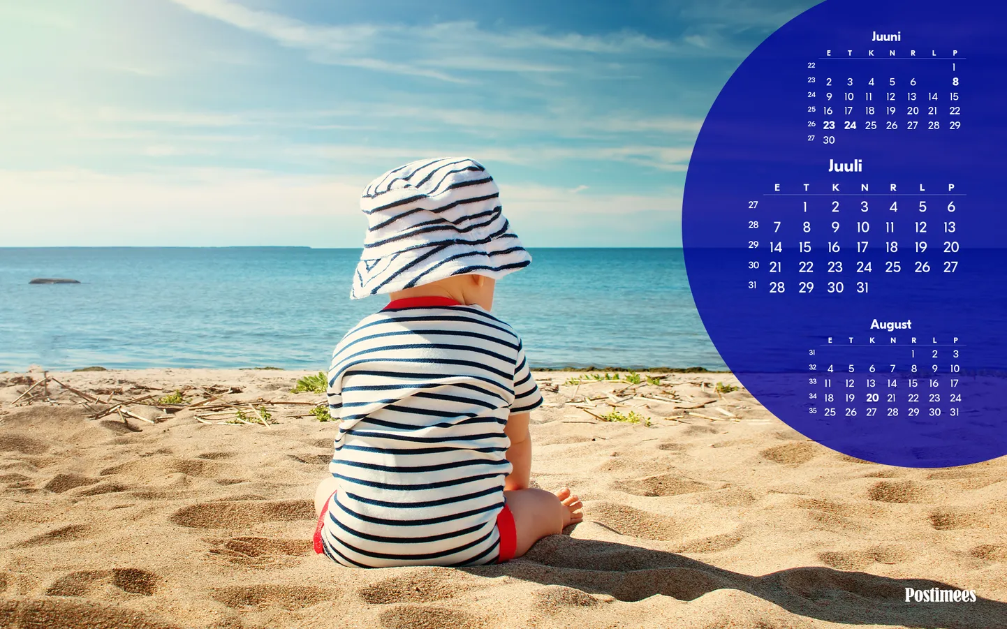 Postimehe juuli kalender