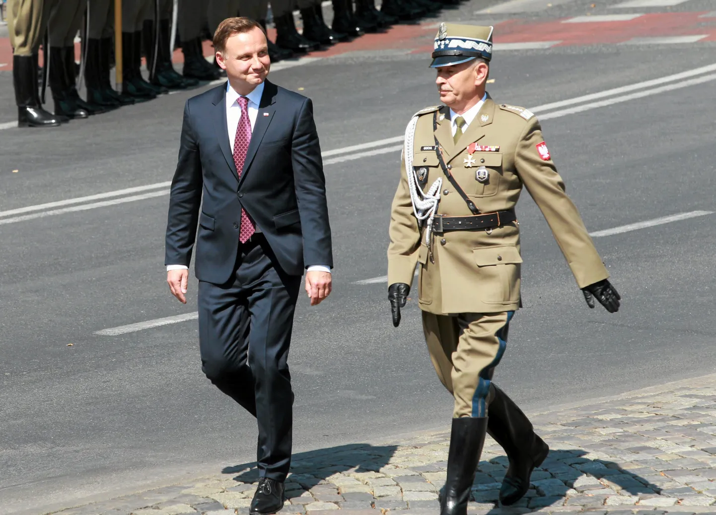 Poola president Andrzej Duda ja kaitseväe juhataja kindral Mieczyslaw Gocul.