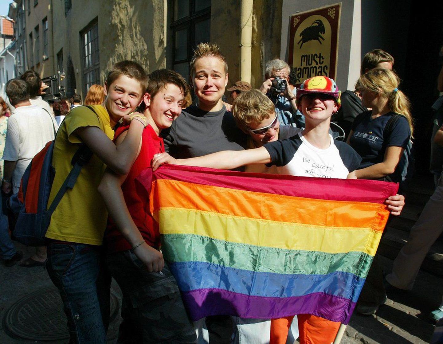 Eelmise aasta homoparaad Tallinna vanalinnas