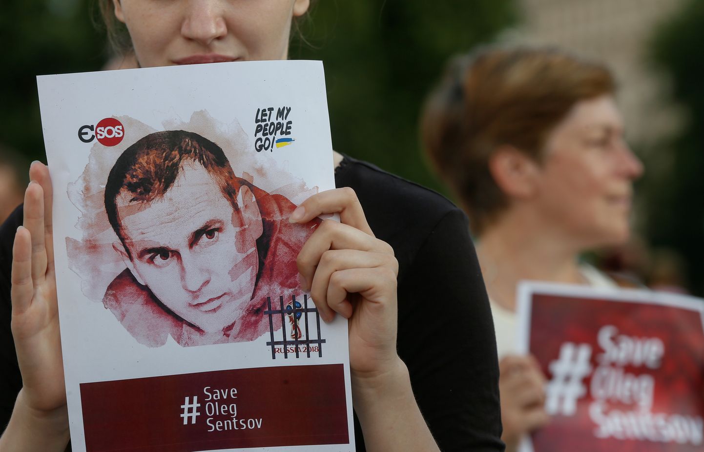 Juulis kutsusid meeleavaldajad Kiievis üles Oled Sentsovi vabastamisele.