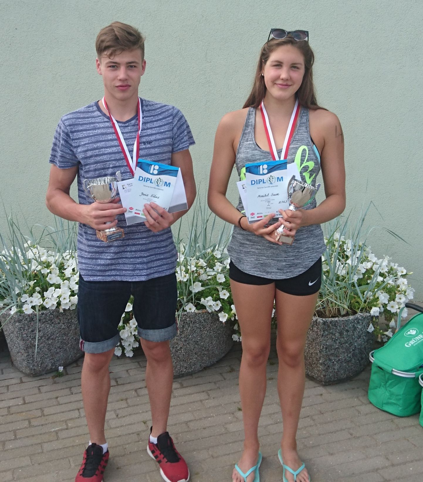 Päeva parimateks ujujateks osutusid Janis Silins Valmierast ja Meribel Saar Tallinnast.