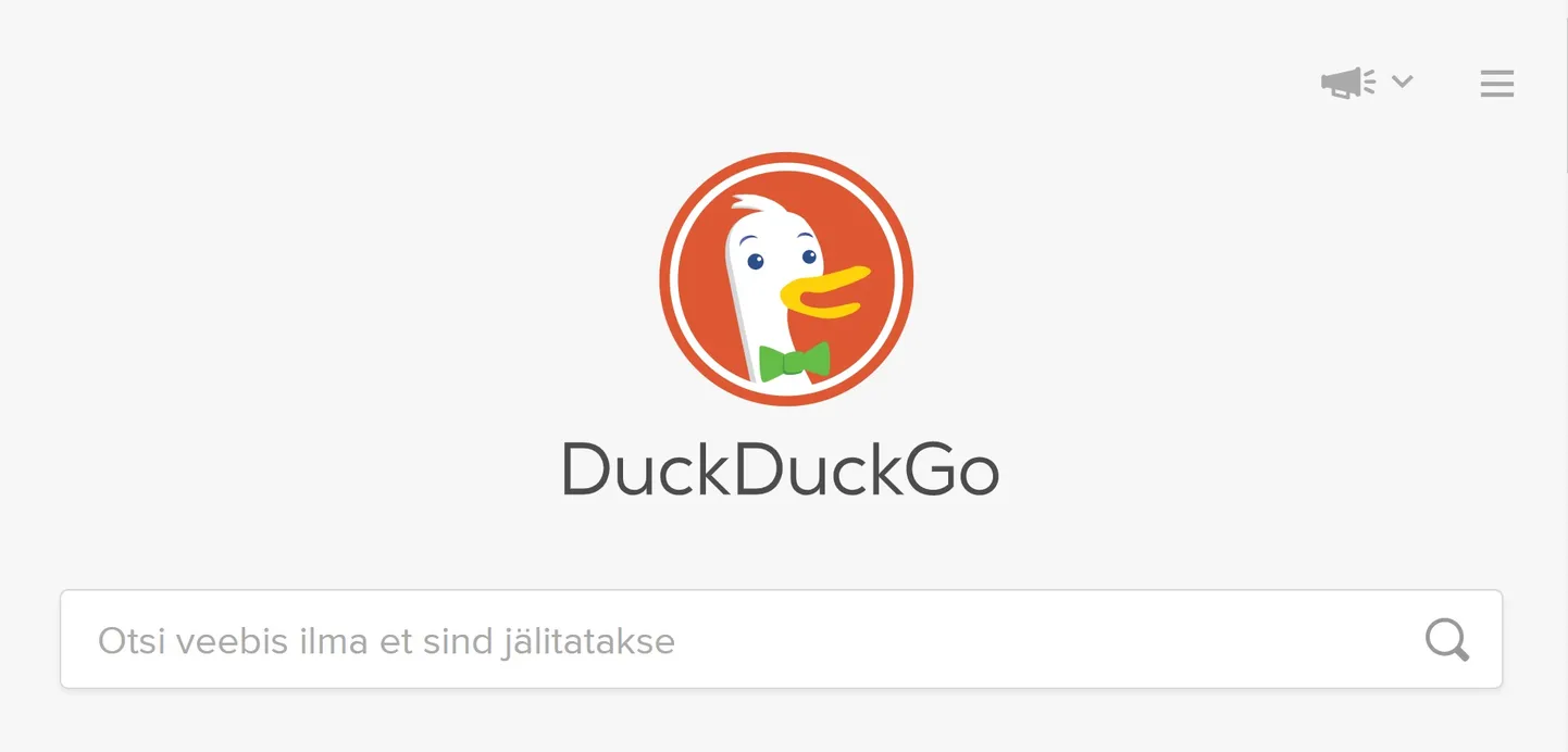 DuckDuckGo veebileht