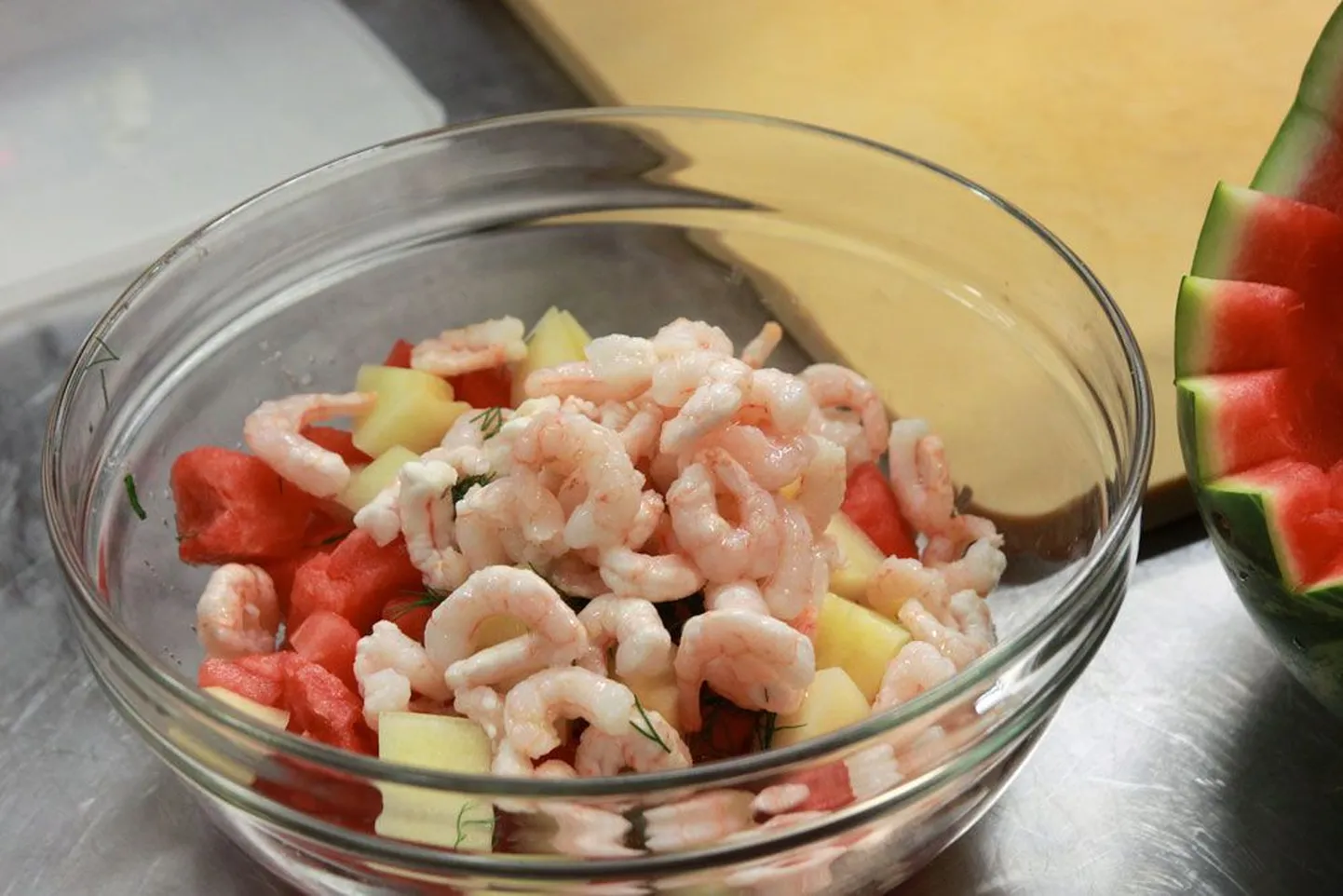 Lihtne arbuusisalat.