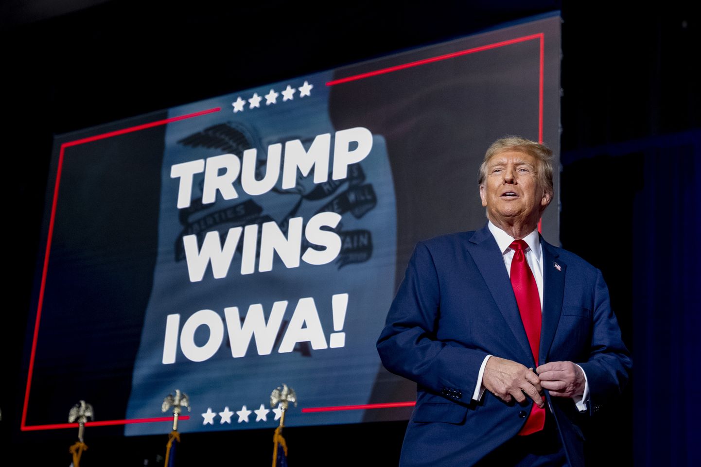 Donald Trump Iowas valimiskampaaniat tegemas.