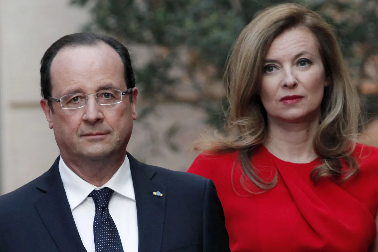 François Hollande ja Valerie Trierweiler.