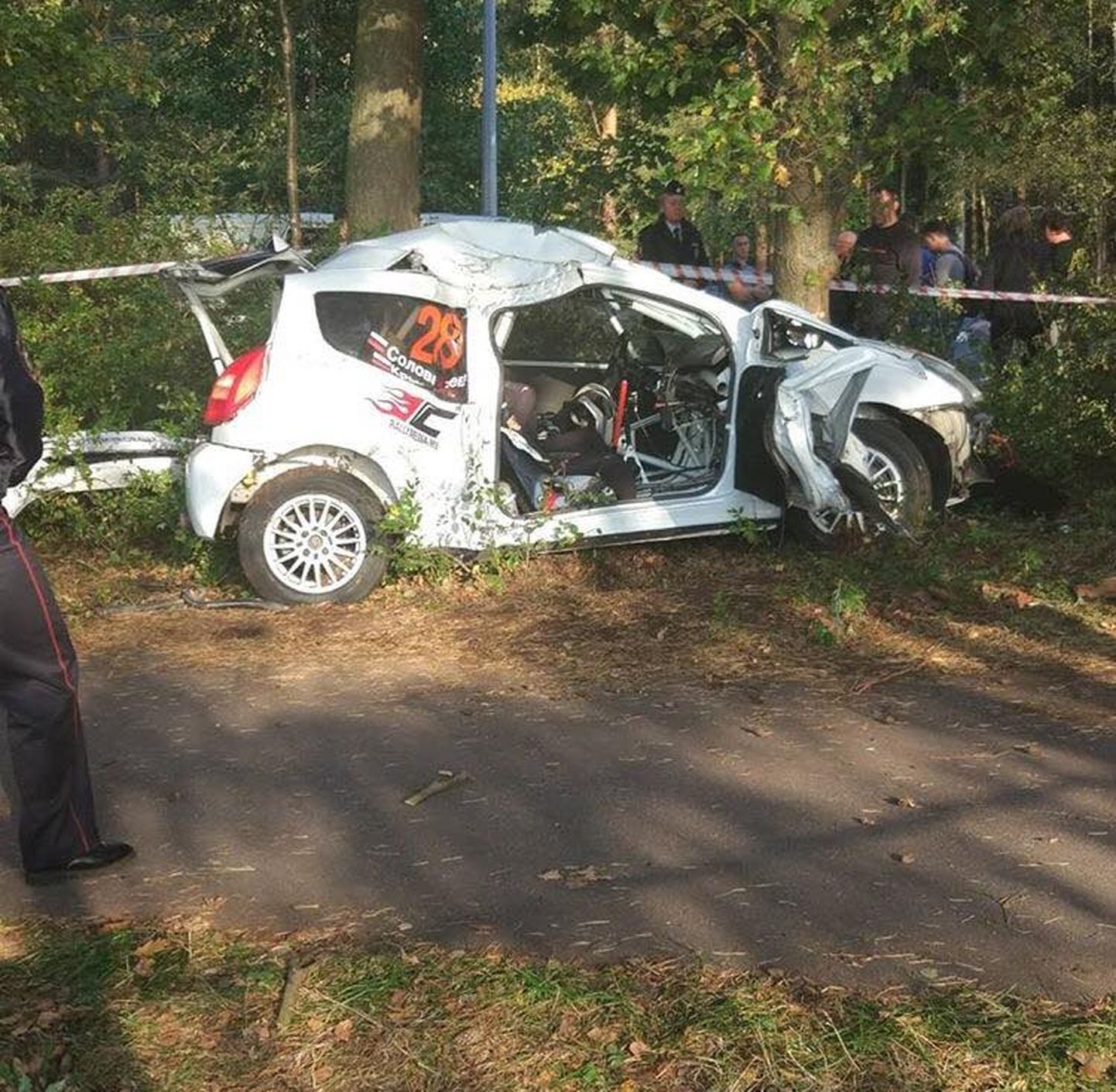 Alexander Solovyovi ralliauto pärast avariid
