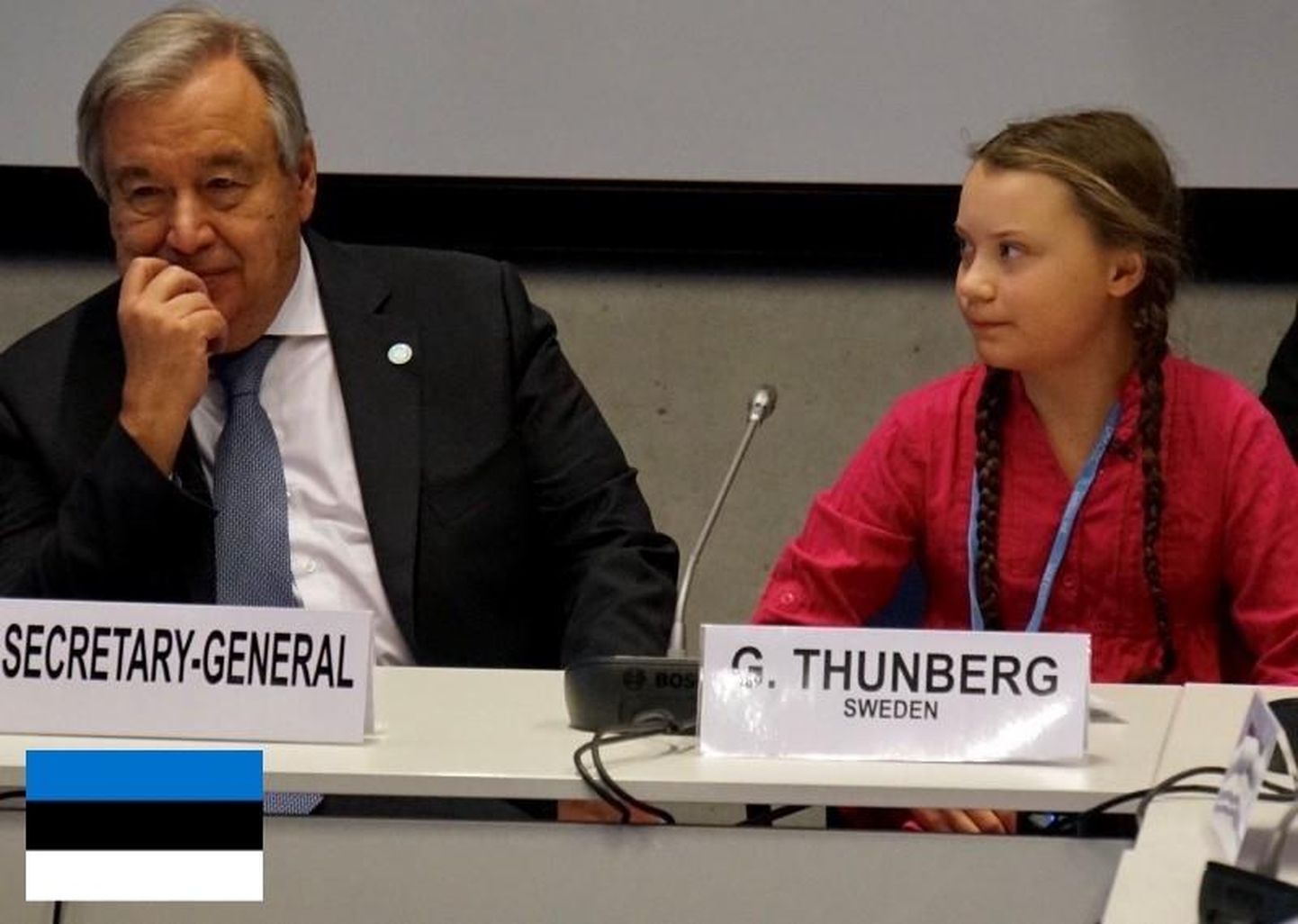 Greta Thunbergi kohtumine ÜRO peasekretäriga.