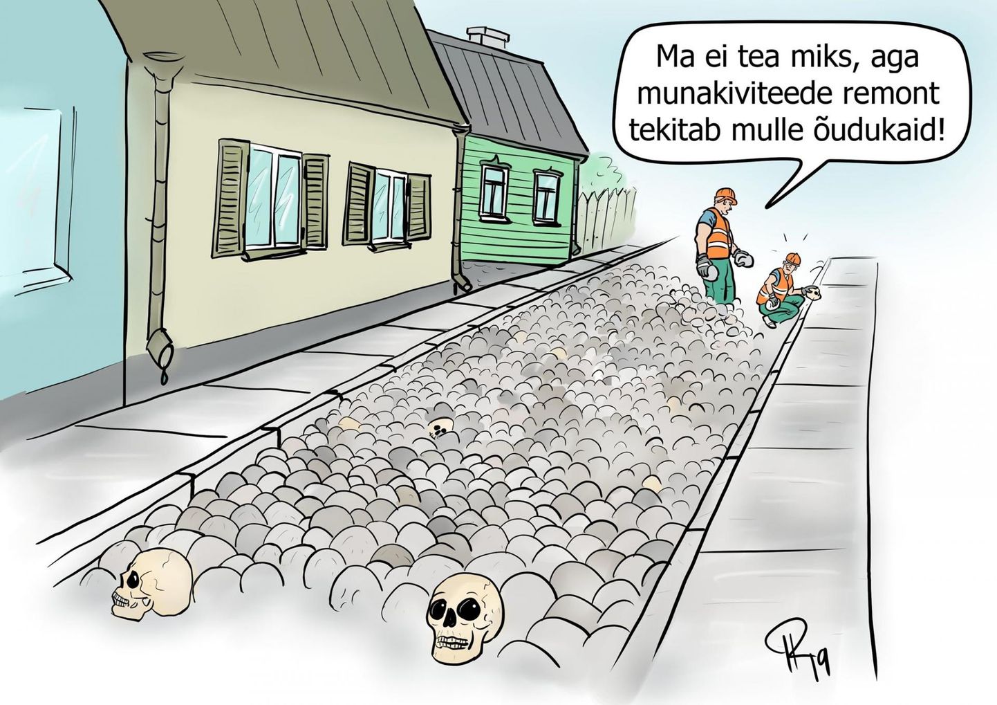 Karikatuur "Luukered Pikal tänaval".