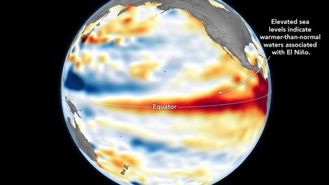 Tehiskaaslastelt saadetu näitab, et El Niño on juba alanud